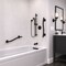 Keeney Wave Designer, 18 ga. Stainless Steel, Grab Bar, Matte Black GB2022-16MB